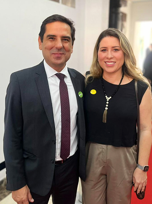 Superintendente da Polícia Federal em São Paulo, Rodrigo Luis Sanfurgo de Carvalho com nossa Presidente Susanna Do Val. 